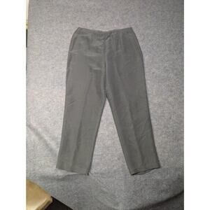 Eileen Fisher Gray 100% Silk Zip Side Dress Pants Business Classic Minimalist